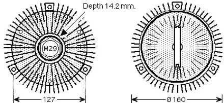 Mercedes Benz Ventilator Visco Koppeling Mercedes W124,w202,w210 3024739