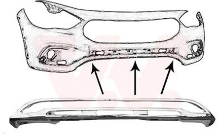 Mercedes Benz Voorbumpersierlijst Mid. 2960580