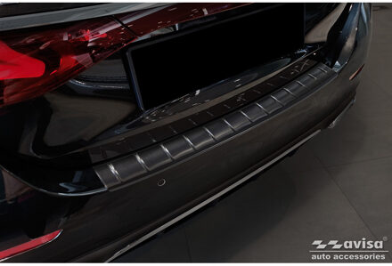Mercedes Benz Zwart RVS Achterbumperprotector passend voor Mercedes E-Klasse W214 Sedan 2023- 'Ribs' AV245368