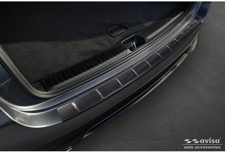 Mercedes Benz Zwart RVS Achterbumperprotector passend voor Mercedes GLE II (W167) Facelift 2023- 'Ribs' AV245380