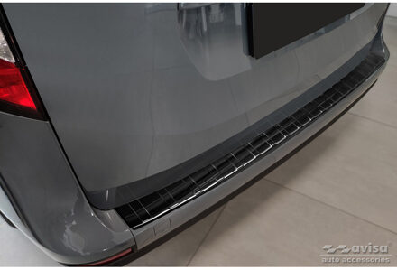 Mercedes Benz Zwart RVS Bumper beschermer passend voor Mercedes Citan (W420) Box/Tourer 2021- 'Ribs' AV245268