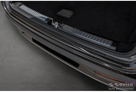 Mercedes Benz Zwart RVS Bumper beschermer passend voor Mercedes EQC (N293) 2019- 'Ribs' AV245297