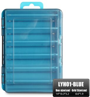 Meredith Visgerei Doos 12 Compartimenten Aas Lokken Haak Opbergdoos Vissen Accessoires Plastic Handige Storage Case LYH01-blauw
