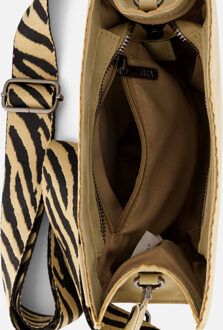 Merel Schoudertas beige Imitatieleer - 1
