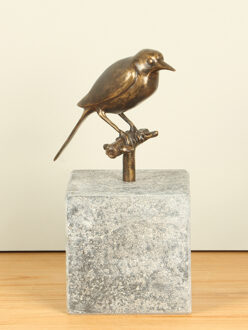 Merel uit brons, 14 cm