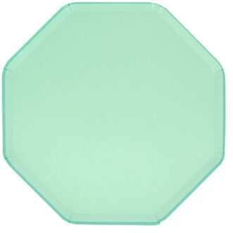 Meri meri - bordjes papier groot à 8 stuks, bos groen