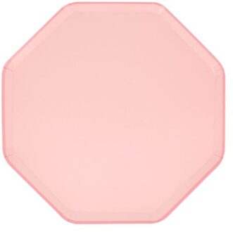 Meri meri - bordjes papier groot à 8 stuks, roze
