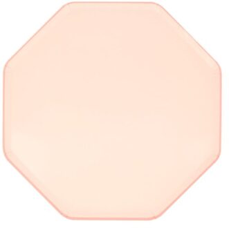 Meri meri - bordjes papier groot à 8 stuks, zacht roze