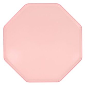 Meri meri - bordjes papier klein à 8 stuks, roze