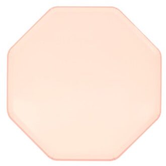 Meri meri - bordjes papier klein à 8 stuks, zacht roze