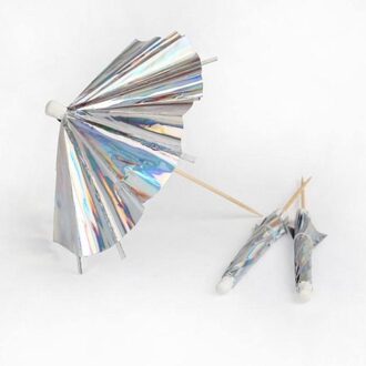 Meri Meri cocktail parasol prikkers holografisch
