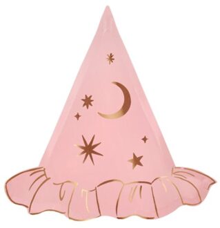 Meri meri halloween borden heksenhoed - roze