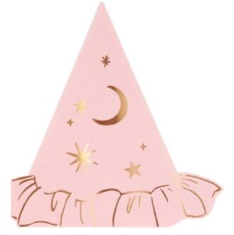 Meri meri halloween servetten heksenhoed - roze