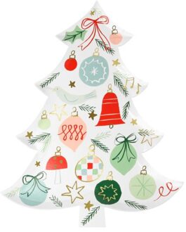 Meri meri kerst - bordjes papier festive tree à 8 stuks