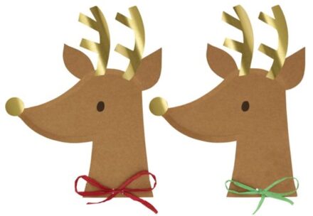 Meri meri kerst - bordjes papier groot à 8 stuks, rendier