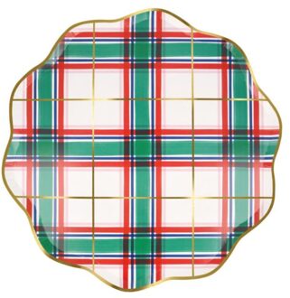 Meri meri kerst dinerborden tartan