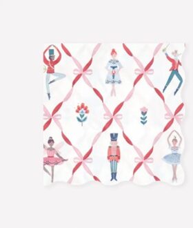 Meri meri kerst grote servetten notenkraker ballet