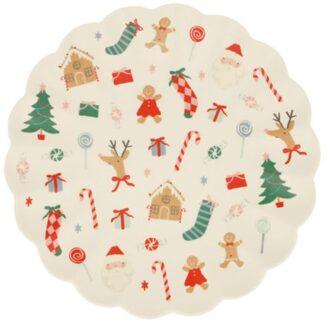 Meri meri kerst herbruikbaar bord vrolijke kerst