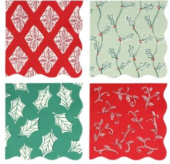 Meri meri kerst - servetten large block print