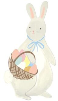 Meri Meri pasen bordjes papier à 8 stuks - bunny with basket