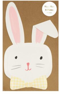 Meri Meri pasen - bordjes papier à 8 stuks, paaskonijn