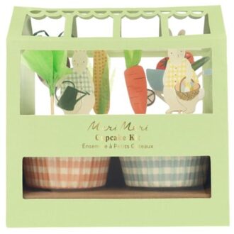 Meri Meri pasen - cupcake kit, bunny greenhouse