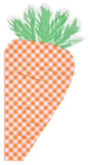 Meri Meri pasen servetten - gingham carrot