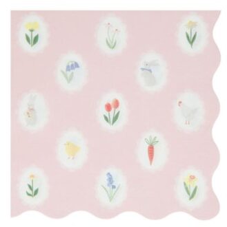 Meri Meri pasen servetten large - easter cameo