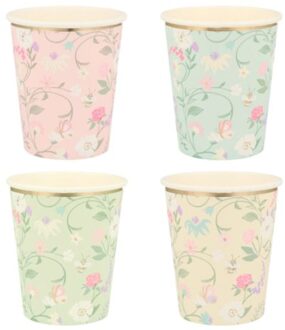 Meri Meri x ladurée - bekertjes papier à 8 stuks paris floral