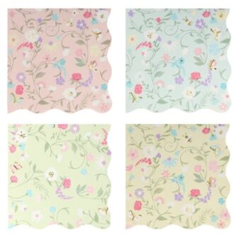 Meri Meri x ladurée - servetten klein à 16 stuks paris floral