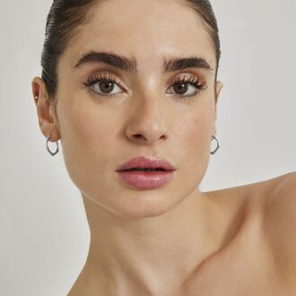 Meria oorbellen gerhodineerd Zilver