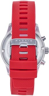 Meridian Chronograaf bandhorloge met datum - rood