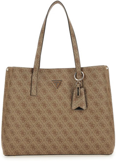 Meridian Girlfriend Tote latte logo Damestas - H 16 x B 23 x D 5