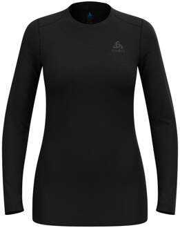 Merino 160Crew Longsleeve Dames-Zwart - S