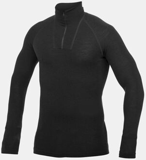 Merino Base Layer Zip Turtleneck LITE - Black