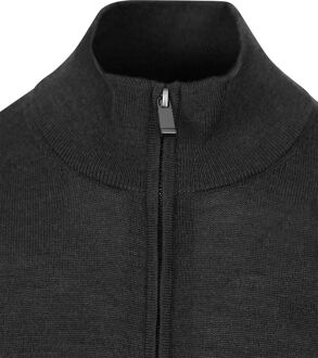 Merino Half Zip Trui Antraciet Grijs - M,S,XL,XXL