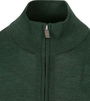 Merino Half Zip Trui Donkergroen - L,M,XL,XXL