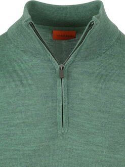 Merino Half Zip Trui Mid Groen - L,M,S,XL,XXL
