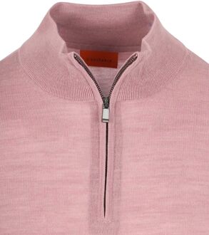 Merino Half Zip Trui Roze