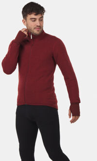 Merino Mid Layer Full Zip Jacket 400 - Rust Red