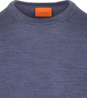 Merino Pullover Denim Blauw - L,M,XL,XXL