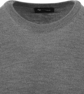 Merino Pullover Ronde Hals Antraciet