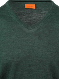 Merino Pullover V-Hals Racing Groen Donkergroen - 3XL,L,M,S,XL,XXL