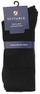 Merino Sokken Zwart 6-Pack - 39-42,43-46