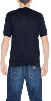 Merino Wol Korte Mouwen Trui Navy - EU 48