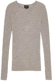 Merino wollen top Camb  taupe - L,