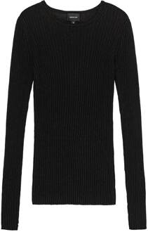Merino wollen top Camb  zwart - L,