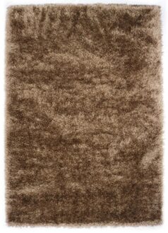 Merinos Hoogpolig Glanzend Vloerkleed Beige-120 x 170 cm