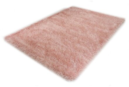 Merinos Hoogpolig Glanzend Vloerkleed Glossy met glittergaren Roze-160 x 230 cm Pink