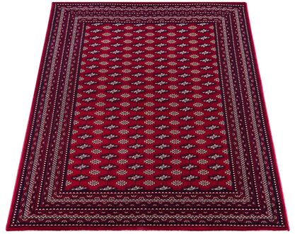 Merinos Karpet24 Klassiek Perzisch Tapijt - Oosters Vloerkleed in Rijke Rood- en Donkerroodtint-240 x 340 cm